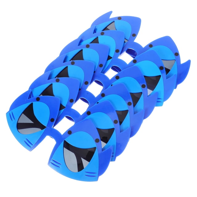 KAKOWELY 6 gafas de sol hawaianas con diseño de tiburón, divertidas decoraciones para fiestas de cumpleaños, fiestas temáticas del océano, accesorios fotográficos para niños y adultos.