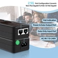 thumbnail image 3 of Inyector PoE Davuaz Fuente de alimentación de hasta 30 W 2,5 Gigabit UL, 3 of 7
