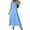 Sky Blue, variant on Women's V Neck Sleeveless Linen Maxi Dress with Back Zipper Casual Summer Long Dress for Vacation XL Size White