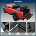 thumbnail image 6 of Spec-D Tuning Soft Quad Fold Tonneau Cover Compatible with 2005-2010 Dodge Dakota, 2011 Ram Dakota, 2006-2009 Mitsubishi Raider 78", 6.5FT Long Bed, 6 of 7