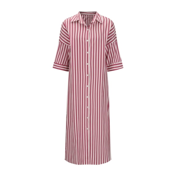 Sexlip Womens Short Sleeve Linen Mini Dress V Neck Design Breathable Fabric Relaxed Silhouette for Beach Days Pink XXL
