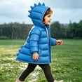 thumbnail image 5 of Chiccall Toddler Kids Cute Dinosaur Quilted Winter Coat Boys Girls Hooded Zip Padded Jacket Outerwear for Boys Girls Blue 5-6 Years, 5 of 10