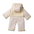 thumbnail image 3 of Jalioing Baby Boys Girls Winter Jumpsuit Thermal Fuzzy Fleece Hooded Snowsuit Thick Warm Long Sleeve Zipper Rompers, 3 of 5