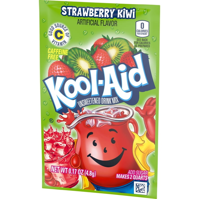 Kool-Aid Strawberry Kiwi Drink Mix, Unsweetened, 0.17 Oz Packets