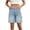 Light Blue, variant on Women's Jean Shorts Long Knee Length High Waisted Stretchy Cotton Jorts with Pockets Denim Summer Clean Fit