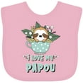 thumbnail image 3 of Inktastic Teacup Raccoon I Love My Papou Boys or Girls Baby Bib, 3 of 4