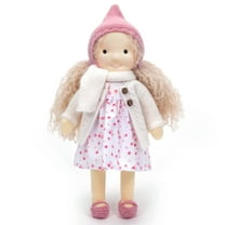 BlissfulPixie Handmade Gift for Girl Black Doll Waldorf Collect Rag Doll with Exquisite Box