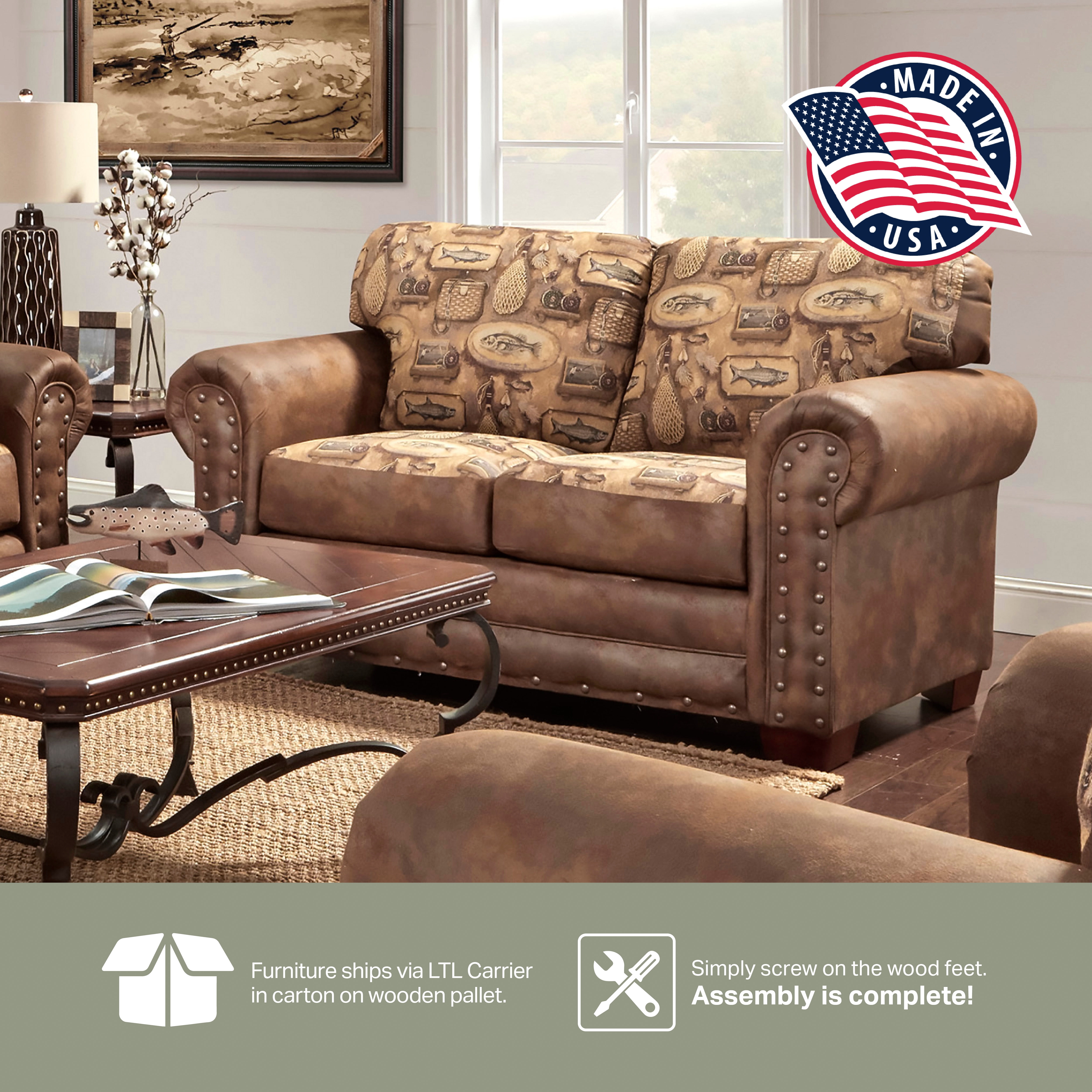 American Furniture Classics Model 8502-80 River Bend Loveseat