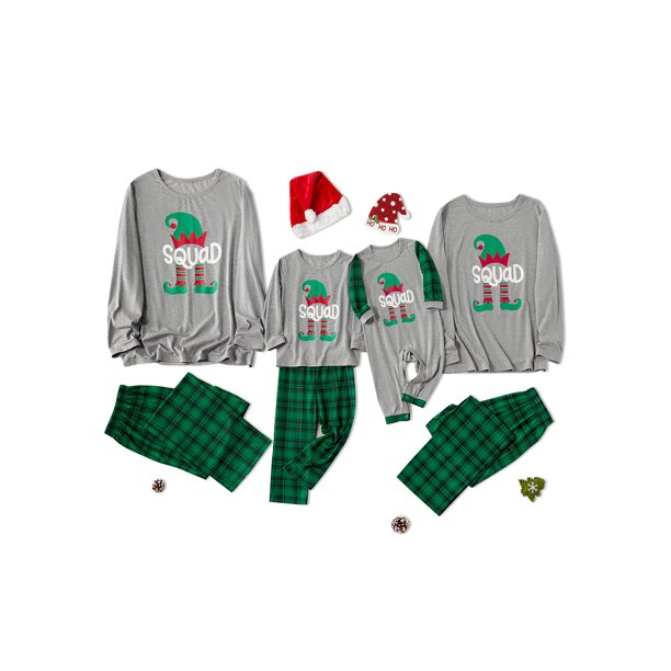 Download Patpat Christmas Elf Squad Print Plaid Family Matching Pajamas Sets Walmart Com Walmart Com