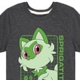 thumbnail image 3 of Pokémon - Sprigatito Stats - Youth Short Sleeve Graphic T-Shirt, 3 of 5