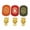 Gold 6PC, variant on 3PC Golden Turtle Keepsake, Turtle Charms with 3 Leather Sleeve, Good Luck Charms, Handcrafted Feng Shui Talisman, Lucky Turtle, Fortune Tortoise Amulet Charm, PU Leather Blessing Wallet Charm