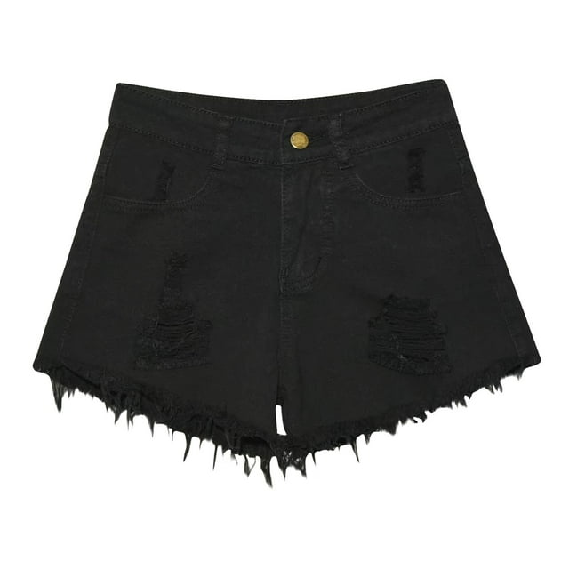 Cinvoph Womens Summer Shorts Athletic Ripped Wide-Leg Plus Size Jeans Shorts Casual Denim Shorts