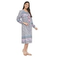 thumbnail image 4 of Oussum Women Floral Summer Midi Dresses Missy Size Casual Dress Online, Gray Size L, 4 of 7