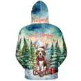 thumbnail image 2 of Merry Christmas Santa Reindeer Antlers Beagle Sleigh Xmas Winter Holiday All Over Print 3D Hoodie Unisex Merch Hoodies Beagles Dog Lover Gifts Idea - 00023, 2 of 6