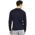 thumbnail image 3 of Thermal Top - Men's Classic Crewneck Waffle Knit Thermal Top 3XL, Navy - 1, 3 of 4
