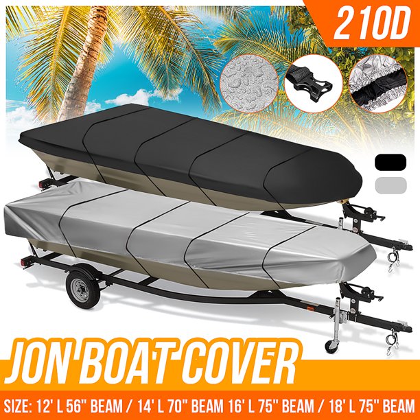 Jon Boat Cover Water Proof Heavy Duty Trailerable Jon Boat Cover,Fits