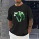 thumbnail image 1 of Tops para hombre, blusas y camisas de cuello redondo y manga corta para hombre, blusas casuales de moda con cuello redondo y estampado para hombre, blusas de poliéster para hombre., 1 of 5