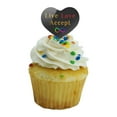 thumbnail image 5 of Live Love Accept Autism Awareness Infinity Rainbow Heart Love Cupcake Picks Toppers Decoration Set of 6, 5 of 6