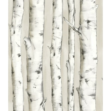 Chesapeake Pioneer Off White Birch Tree Prepasted Easy Walls Wallpaper, 20.5-in by 33-ft, 56.4 sq. ft.