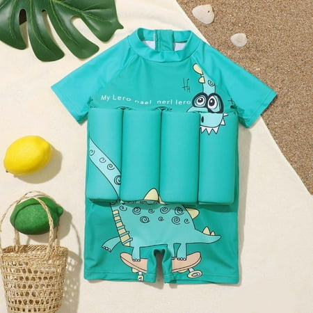 

Huge Memorial Day Savings! Danhjin Kids Boys Girls Floatation Swimsuit with Adjustable Buoyancy Baby Float Suit Swim Vest One Piece Swimwear Bathing Suit
