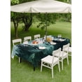 thumbnail image 4 of Outdoor Tablecloth with Umbrella Hole for Patio/Picnic/Party/Camping, Dark Green Forest Waterproof Table Cloth Rectangle Table Cover Washable, Nature Foggy Mountain Pine Tree (60"x 102"), 4 of 9