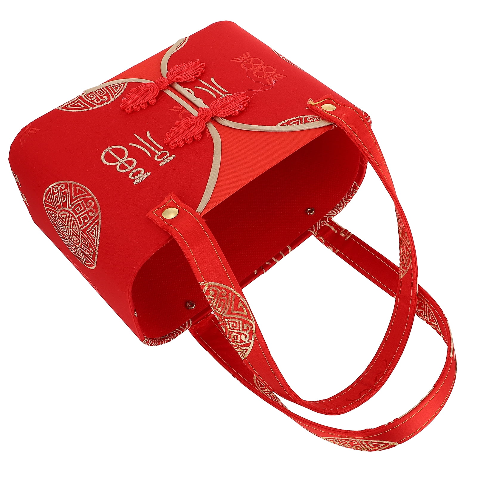 Jiyike 2pcs New Year Spring Festival Flower Bouquet Bags Flower Wrapping Bucket Gift Handy Bag