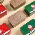 thumbnail image 4 of 1Pc Christmas Square Tinplate Can Candy Box Gift Storage Box Biscuit Can Metal Can Home Storage Box  Candy Cans Kids Gift, 4 of 6