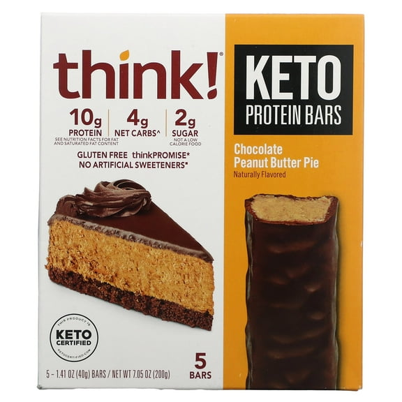 Keto Protein Chocolate Peanut Butter Pie 5CT