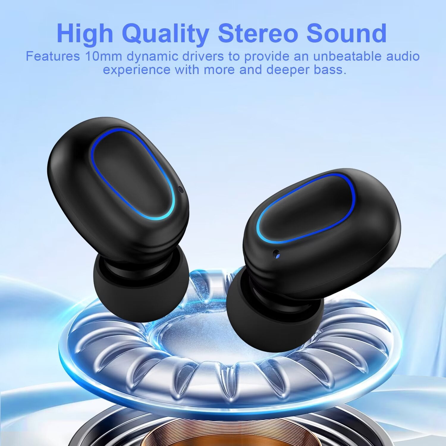 Wireless Earbuds for iPhone,Android,AILKIN Bluetooth 5.2 Headphones 3500mAh 120hrs Playtime Waterproof IPX7 Headset Earphones In-Ear Stereo Noise Cancelling True Wireless Earbuds with Charging Case