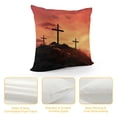 thumbnail image 4 of Orinice Crosses Sunset Hill Graphic Decorative Throw Pillow Cover for Home Couch Sofa Bedroom, 1PC 22x22in, 4 of 5
