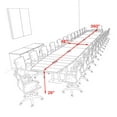 thumbnail image 2 of Modern Boat Shaped Steel Leg 30' Feet Conference Table, #OF-CON-CM100, 2 of 2