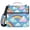 Cartoon Rainbow and Cloud, variant on 3 Ring Zipper Binder with Shoulder Strap Waterproof Trapper Keeper 2 Inch D-Ring 500 Sheets Capacity Purple Flower Pattern