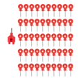 thumbnail image 4 of 50 piezas de aisladores de eléctrica Tornillo en la herramienta de enchufe de accesorios del de cuadrícula Rojo, 4 of 8