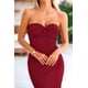 thumbnail image 4 of Vestido PRETTYGARDEN XL Rojo Vino Strapless con Nudo Torcido Maxi, 4 of 8