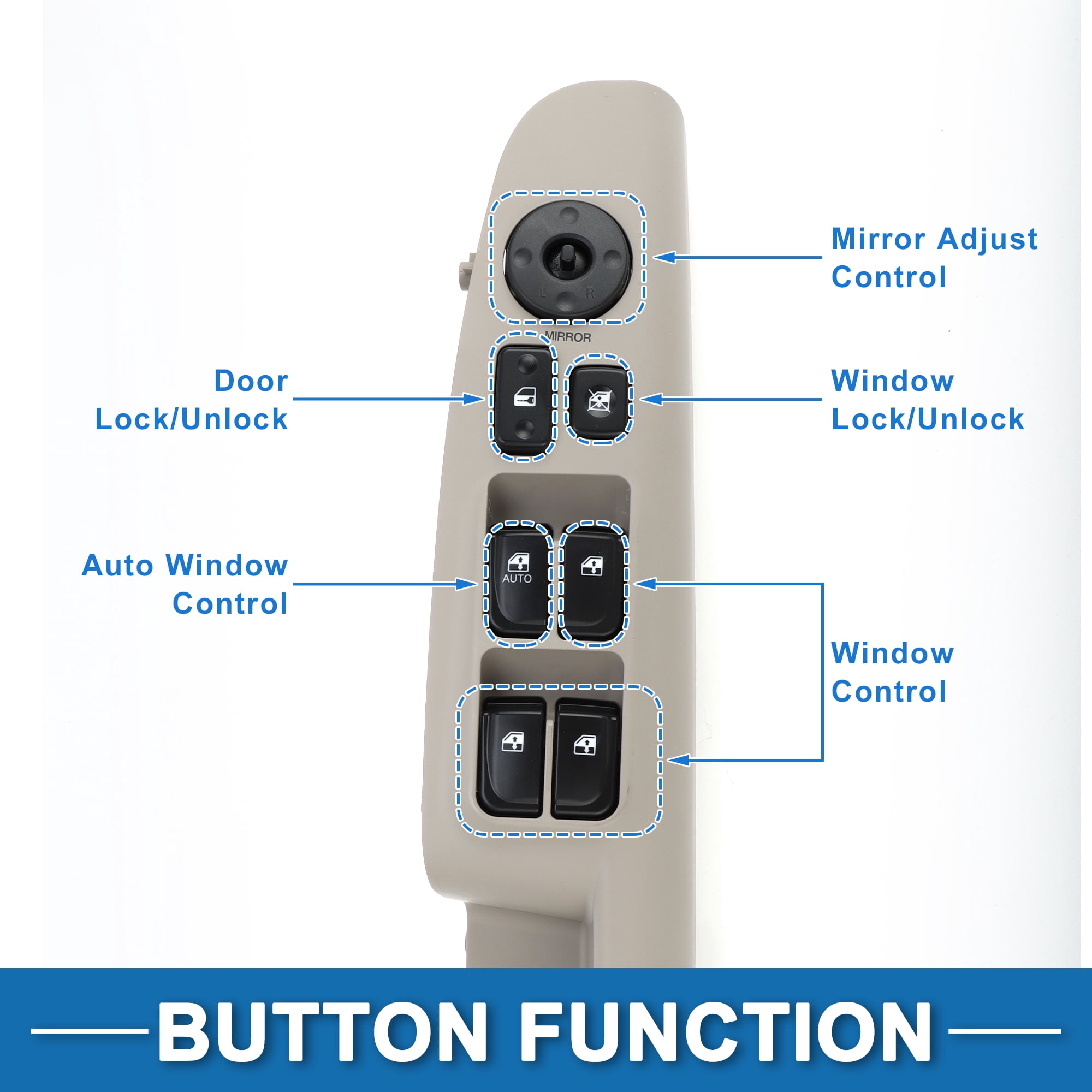 Unique Bargains Master Power Window Switch 935703K010QS for Hyundai Sonata 06-08