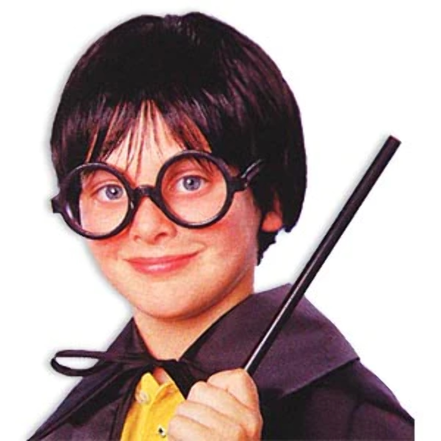 Wizard Quality Round Frame Glasses, Black, One Size (2in Lenses)