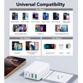 thumbnail image 4 of Cargador de pared USB C Qwinjwin, 40 W, 4 puertos, plegable, carga rápida, 4 of 8