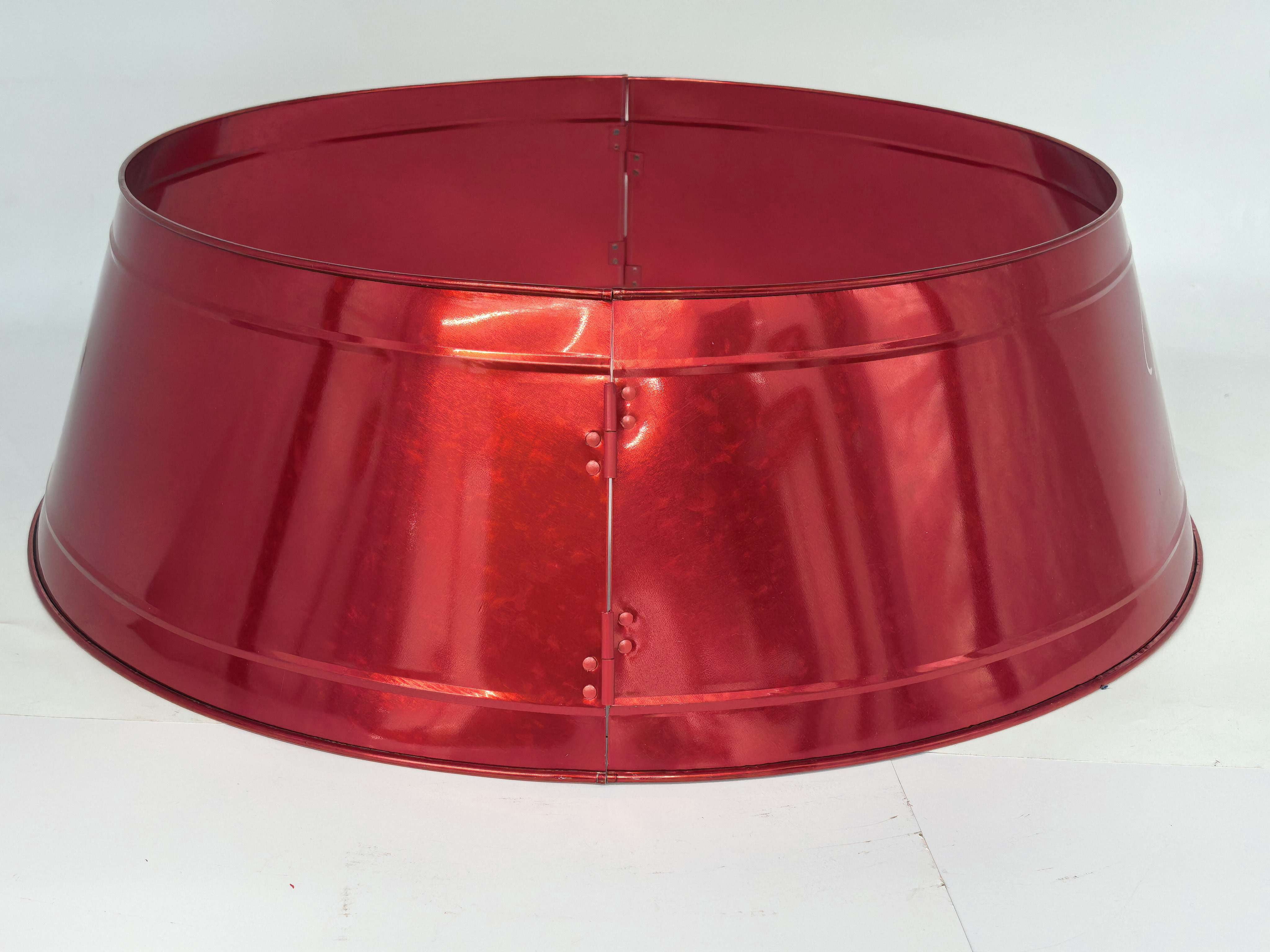 Metal Christmas Tree Collar, Red 27" by Holiday Time