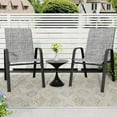 thumbnail image 6 of CHINNLUU Patio Dining Chairs Set of 4 Outdoor Stackable Dining Chairs for All Weather 330lbs Capacity Heavy Duty Metal Frame Patio Furniture for Backyard Garden Poolside (Gray), 6 of 9