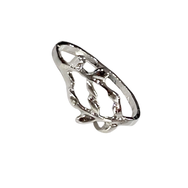Anillo de hoja de rama Minnieouse Aleación de zinc Plata para boda compromiso regalos para mujeres niñas