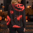 thumbnail image 6 of Halloween Sweaters for Women Funny Halloween Pumpkin Womens Cardigan Sweaters Button Knit Cropped Long Sleeve Fall Holiday Comfy Cardigan Sweaters Wine S, 6 of 6