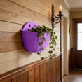 thumbnail image 6 of Wall Planter Hanging Flower Pot, Window Hang Indoor Outdoor Plant Basket, Scalloped Hanging Baskets for Wall, For Fence, Railing Plastic Pots, Half Round Herb Holders for Garden, 6 of 6