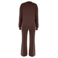 thumbnail image 4 of Oksale Casual Sweatsuits for Women Baggy Long Sleeve Sweatshirts Set 2 Piece Drawstring Sweatpants with Pockets Sets Going Out Outfits Coffee XL, 4 of 8