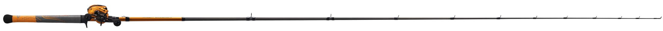 Lew's MACH Crush SLP Baitcast Reel and Fishing Rod Combo, 7-Foot 3-Inch Rod, Right-Hand Retrieve, Orange