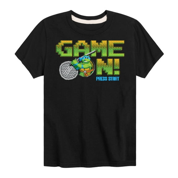 Teenage Muntant Ninja Turtles - Game On Leo - Toddler And Youth Short Sleeve Graphic T-Shirt
