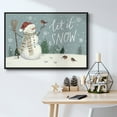 thumbnail image 5 of Jolly Snowman Collection A - Framed Gallery Wrapped Holiday Canvas - 25 x 37 - Black Frame, 5 of 8