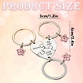 Getwin,3-Piece Engraved Stainless Steel Puzzle Heart Keychains – Split ...