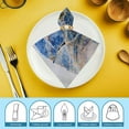 thumbnail image 6 of Shangniulu Marble Cloth Napkins Dinner Table Napkins, Marble Solid Washable Reusable Polyester Napkins for Home Holiday Party Wedding 6 PCS, 6 of 7
