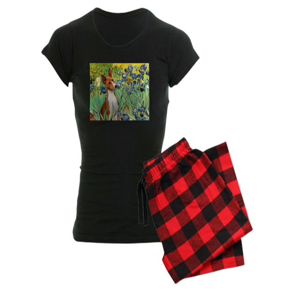CafePress - 5.5X7.5 Irises Basenji - Women's Dark Pajamas