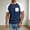 Blue, variant on Men's T-Shirts Plus Size Short Sleeve Tee Mens Basic Pocket Solid Color Tops Slimming Waffle Henley Stretch Shirts Pink